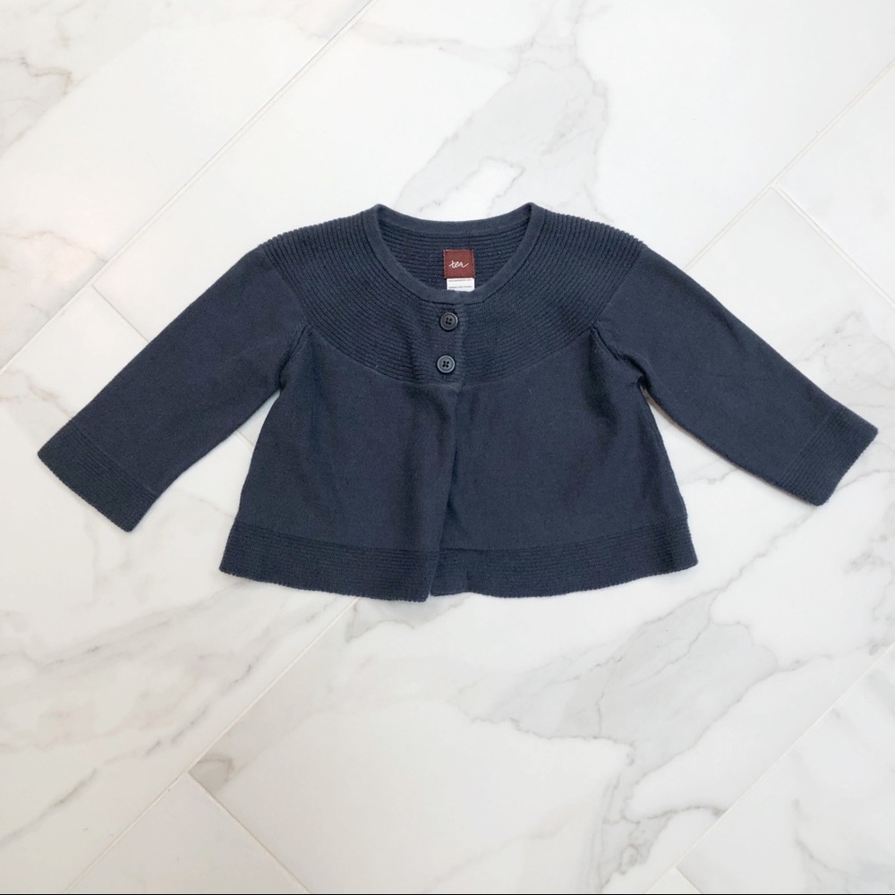Tea Collection Navy Circle Cardigan
